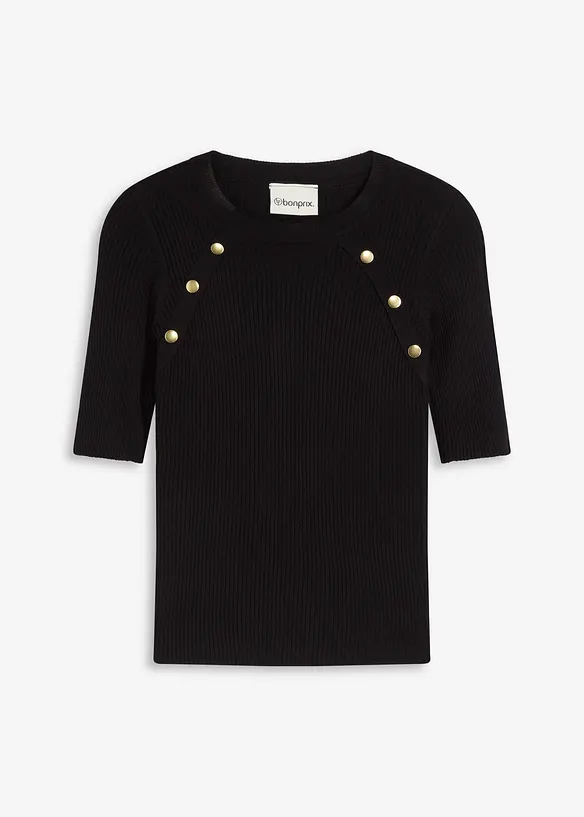 Fijngebreide trui in een soepele viscosemix, bonprix