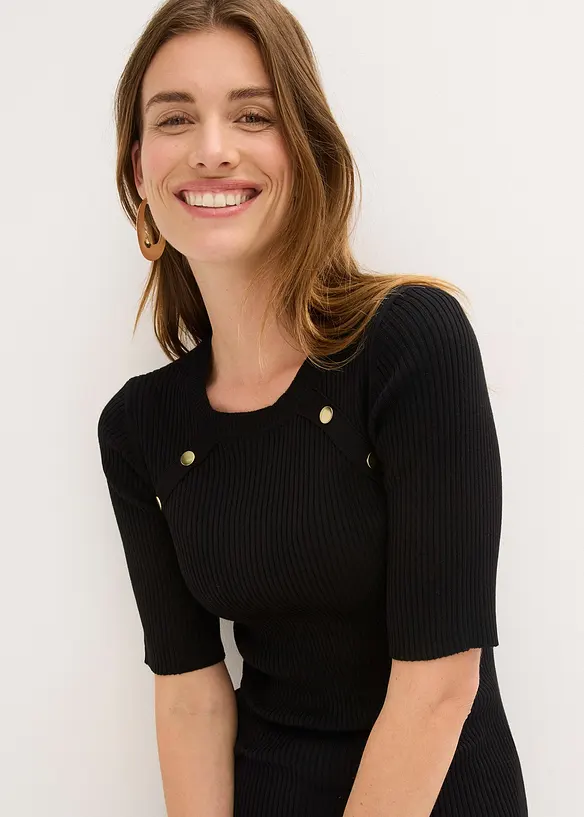 Fijngebreide trui in een soepele viscosemix, bonprix