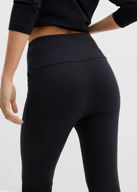 Flared broek van biologisch katoen met stretch, bonprix