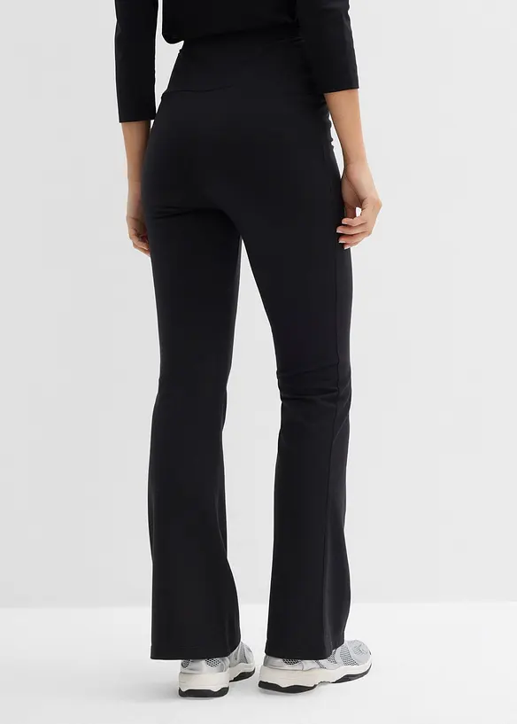 Flared broek van biologisch katoen met stretch, bonprix