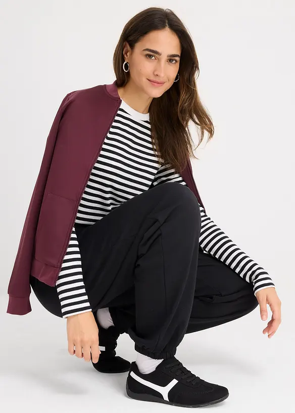 Joggingbroek met hoge taille, bonprix