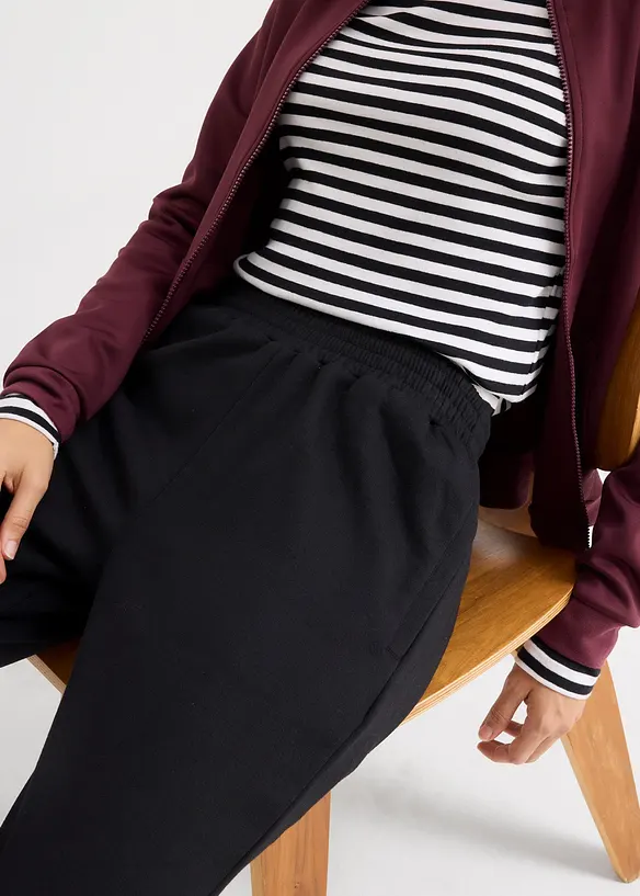 Joggingbroek met hoge taille, bonprix