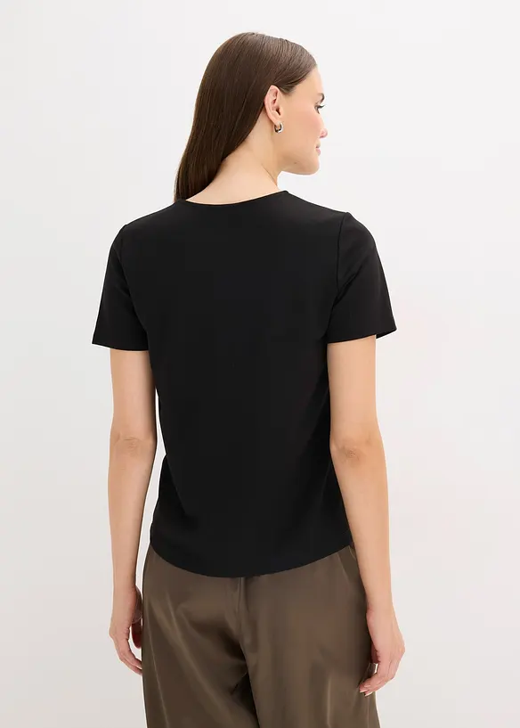 Shirt met strassapplicatie, bonprix