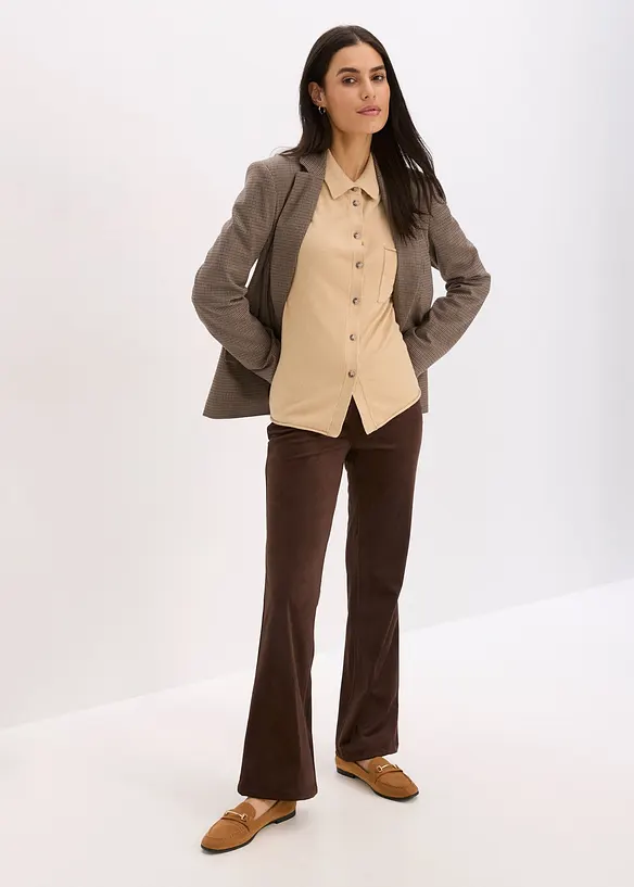 Fijngebreid vest in overhemd look, bonprix