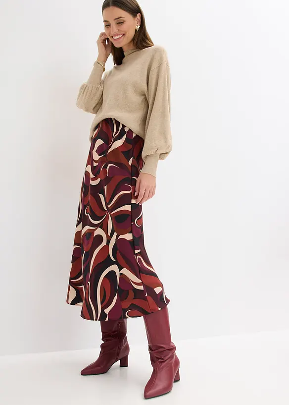 Midirok van soepel satijn, bonprix