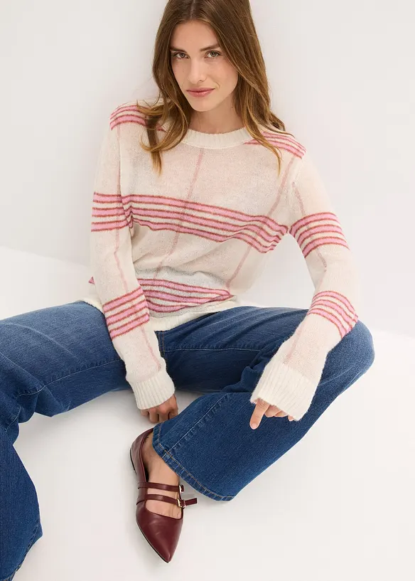 Trui met wol en alpaca, bonprix