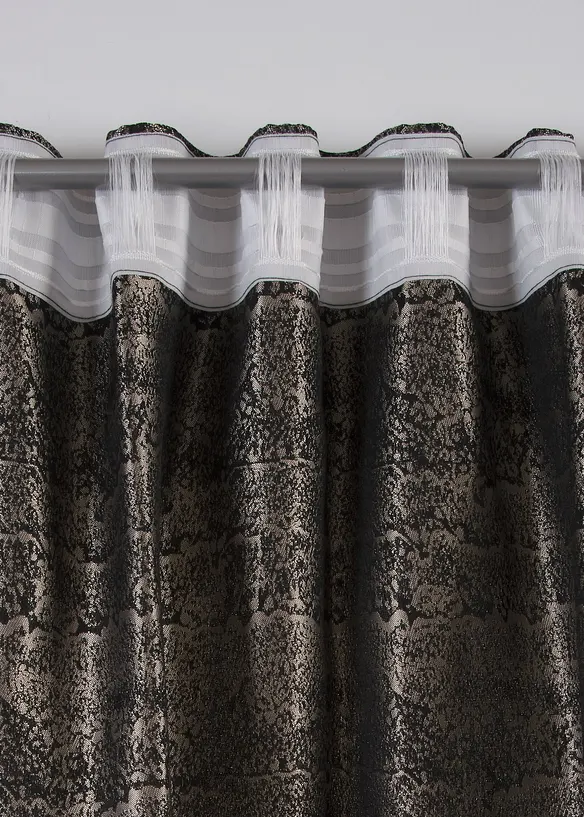 Jacquard gordijn met een grafisch patroon (1 stuk), bonprix