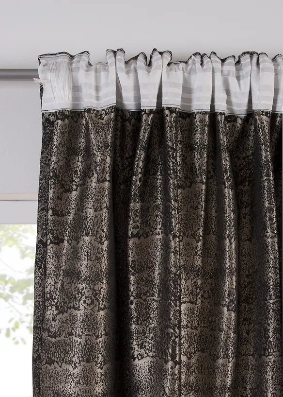 Jacquard gordijn met een grafisch patroon (1 stuk), bonprix