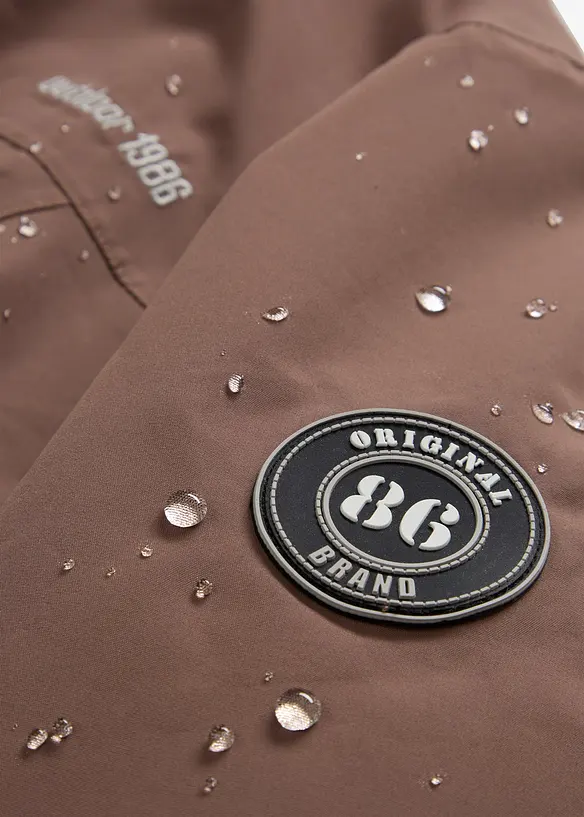 Lange outdoor jas met imitatiebont, waterdicht, bonprix