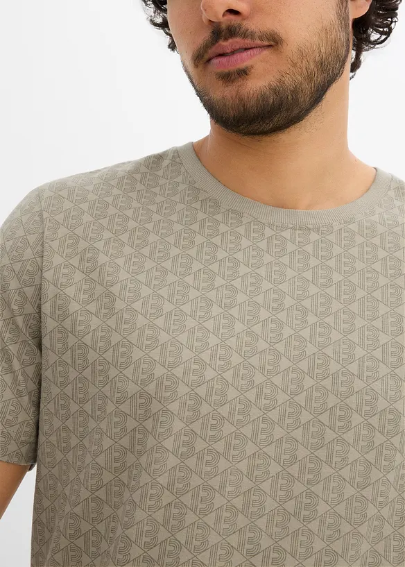 Gedessineerd T-shirt van biologisch katoen, bonprix