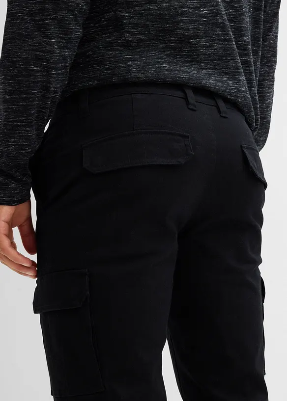 Regular fit stretch cargo thermobroek, straight, bonprix