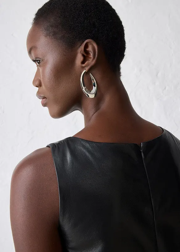 Leren jurk van nappaleer, bonprix