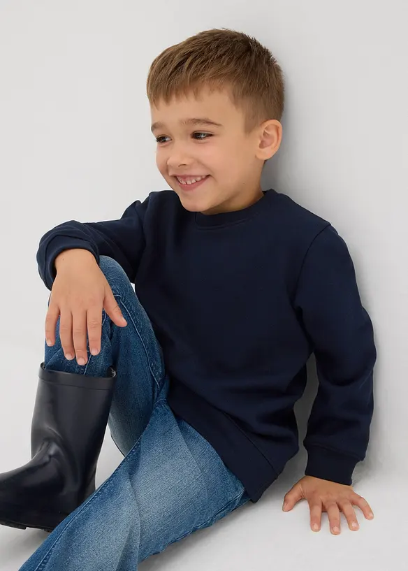 Sweater van zachte katoenmix (set van 2), bonprix