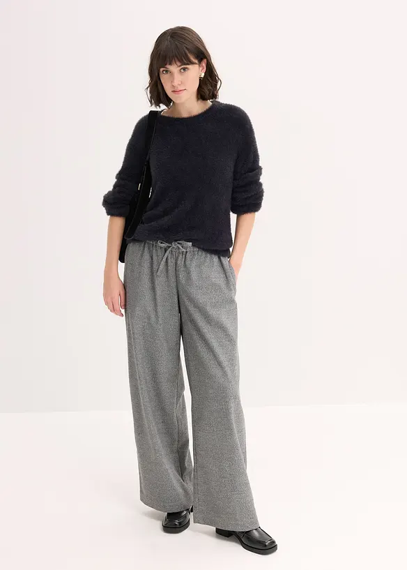 Trui in pluche look, bonprix