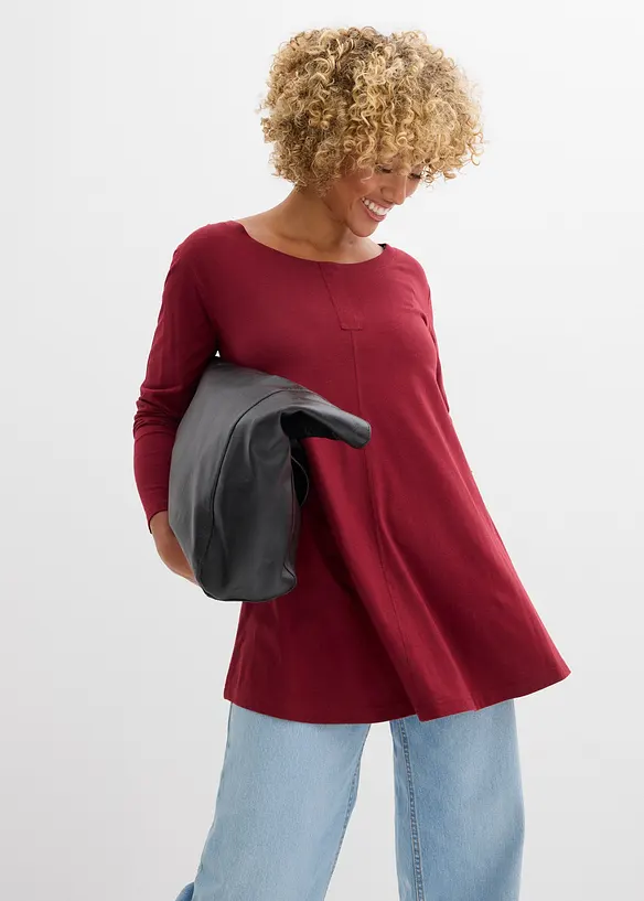 Longsleeve van een katoen/viscose-mengsel, bonprix