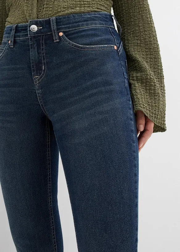 Skinny stretch jeans, mid waist, bonprix