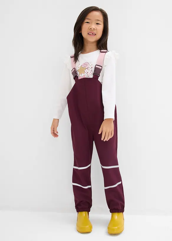 Waterafstotende thermische softshell regenbroek met bretels, bonprix