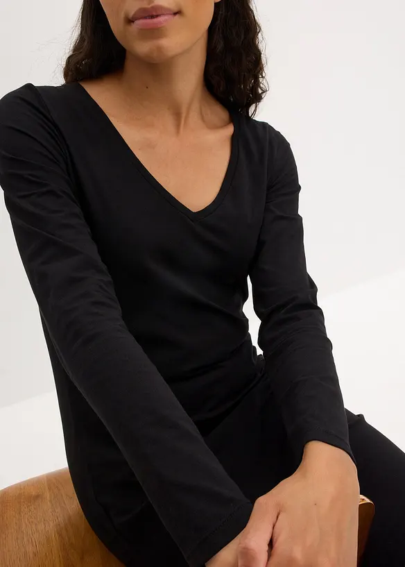 Jersey jurk van viscose (set van 2), bonprix