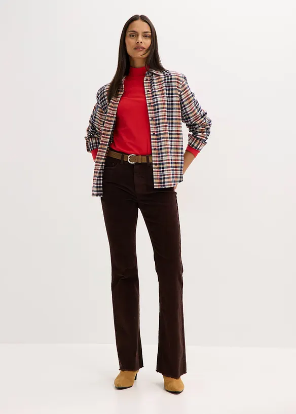 Flared broek van corduroy, bonprix