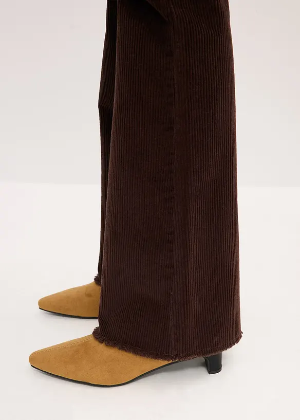 Flared broek van corduroy, bonprix