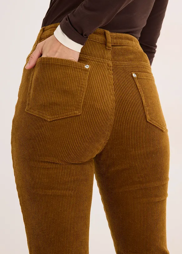 Flared broek van corduroy, bonprix