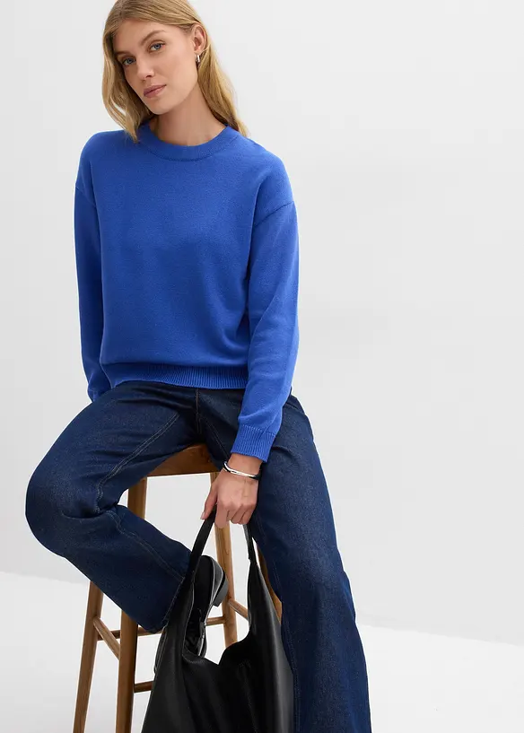 Oversized trui van puur katoen, bonprix