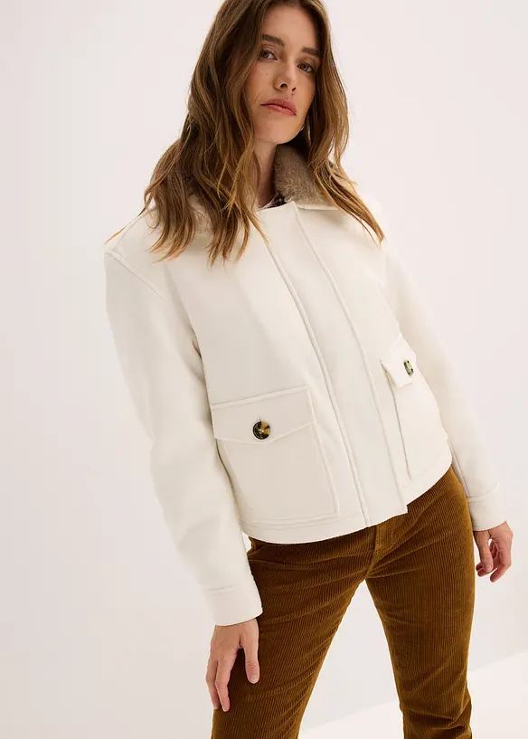 Winterjas in wollen look, bonprix