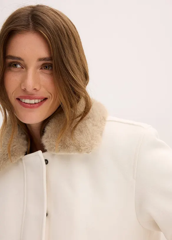 Winterjas in wollen look, bonprix