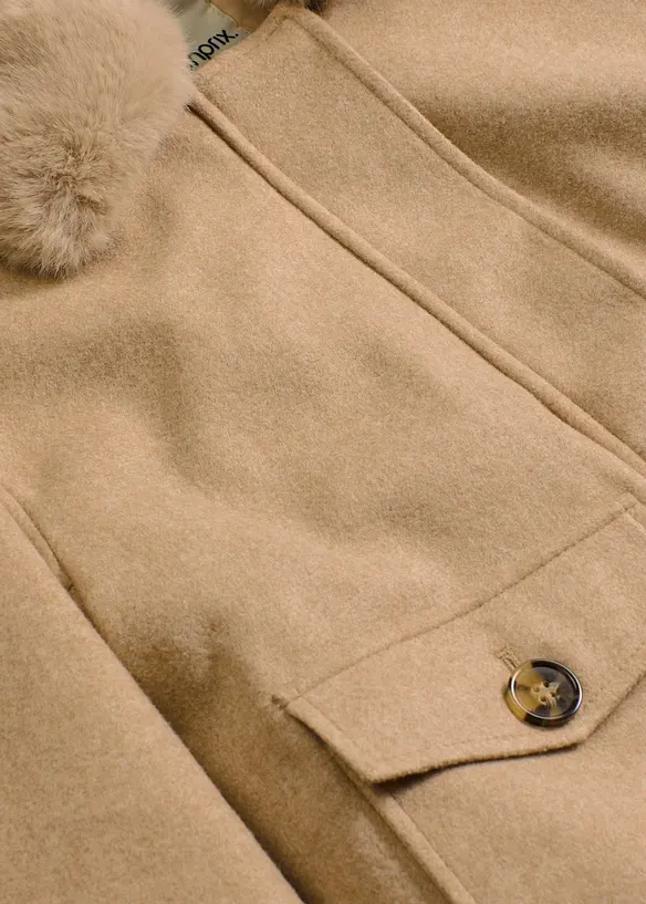 Winterjas in wollen look, bonprix