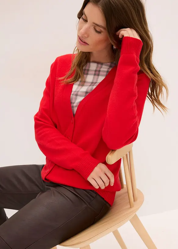Lang vest in een zachte viscosemix, bonprix