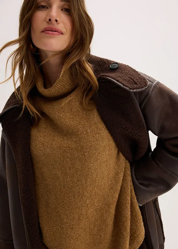 Oversized poncho trui, bonprix
