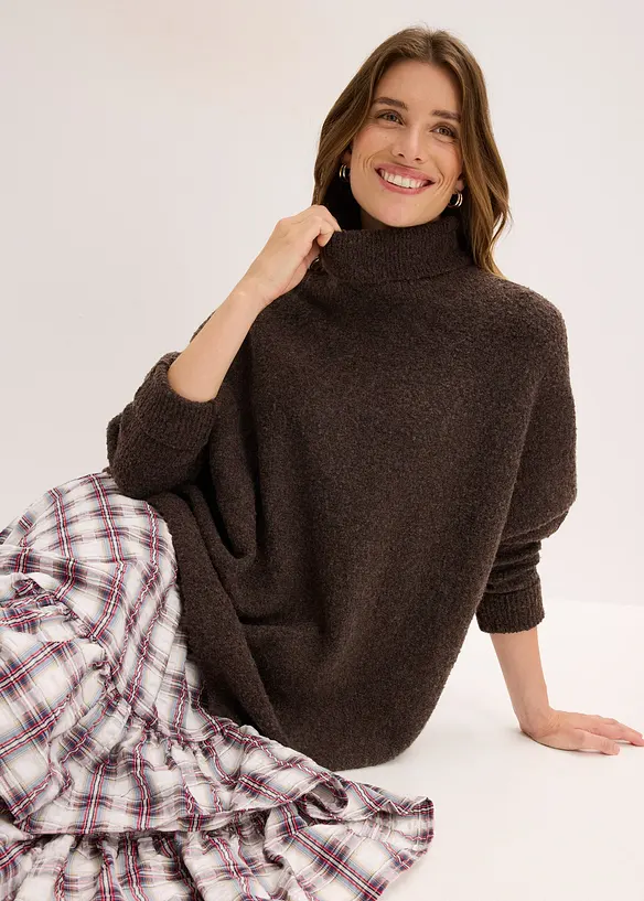 Oversized poncho trui, bonprix