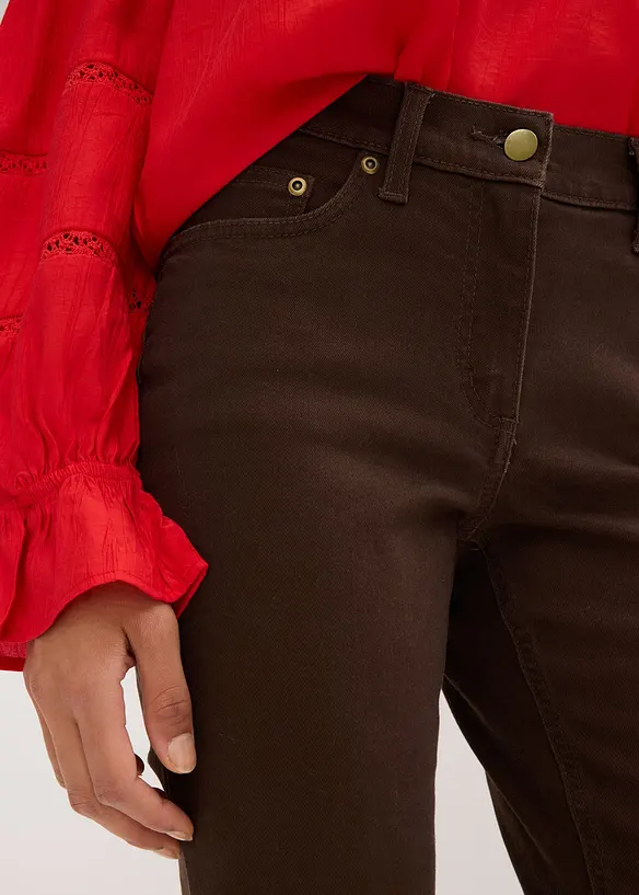 Twill broek van elastische katoenmix, bonprix