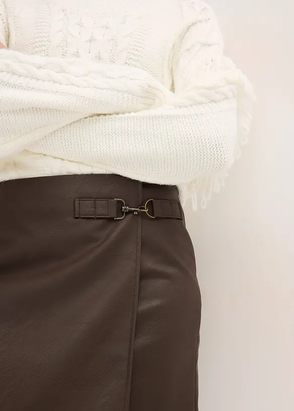 Imitatieleren rok, bonprix