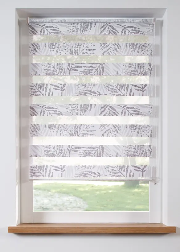 Duo rolgordijn met bladerprint, bonprix