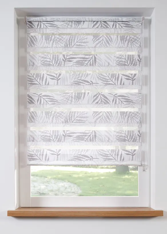 Duo rolgordijn met bladerprint, bonprix