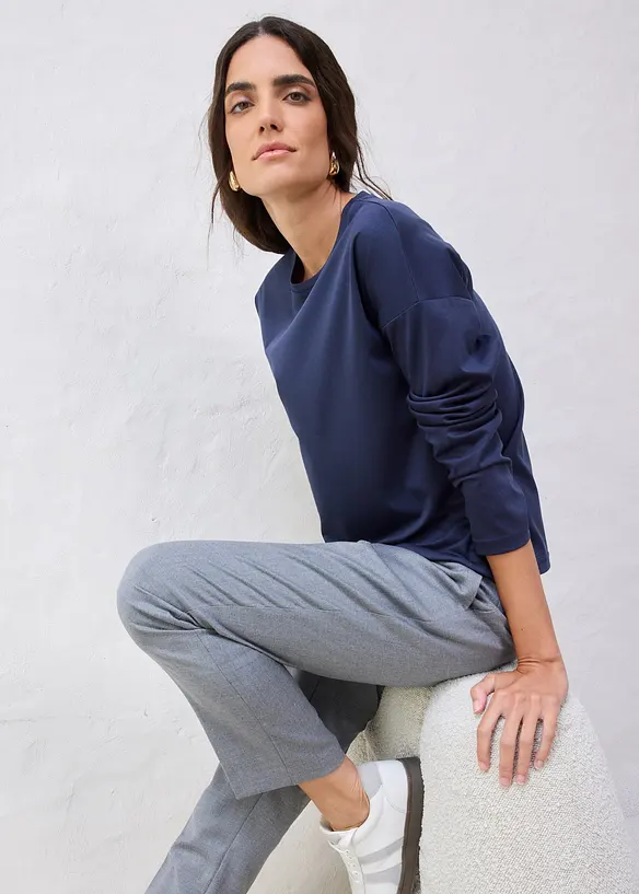 Longsleeve met zijde, bonprix