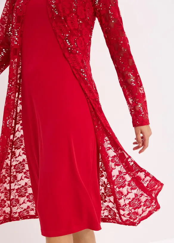 Jurk met kant (2-dlg. set), bonprix