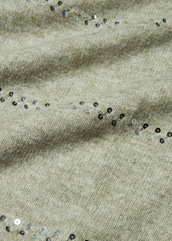 Boxy trui met pailletten, bonprix