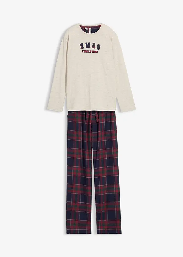 Pyjama met flanellen broek van zacht katoen (2-dlg. set), bonprix