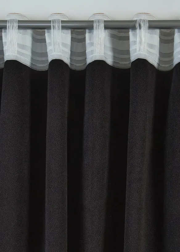 Isolerend gordijn met polar fleece aan de achterzijde (1 stuk), bonprix