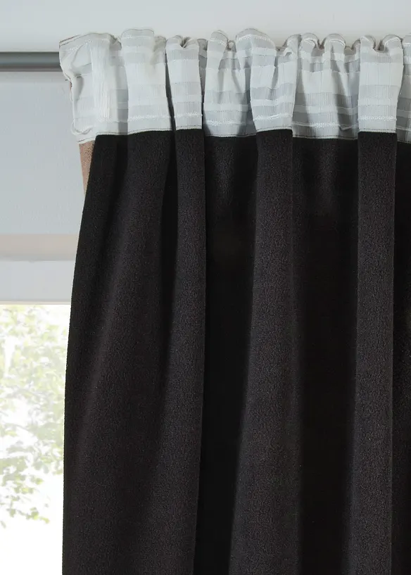 Isolerend gordijn met polar fleece aan de achterzijde (1 stuk), bonprix