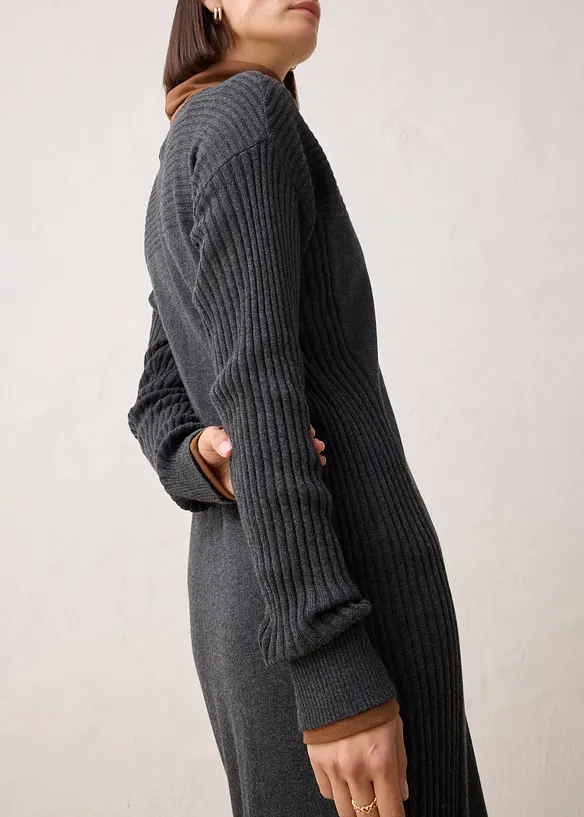 Gebreide jurk van merinowol, bonprix