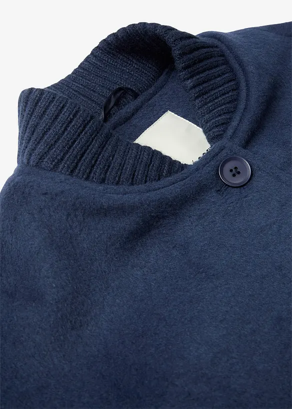 Lange winterjas met gebreide strook, bonprix
