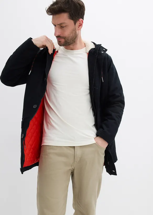 Winterparka met teddy voering in de capuchon, bonprix
