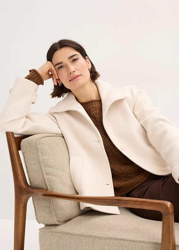 Jas in wollen look, bonprix