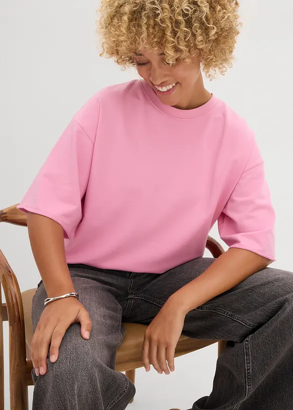 Lang sweatshirt van biologisch katoen, bonprix
