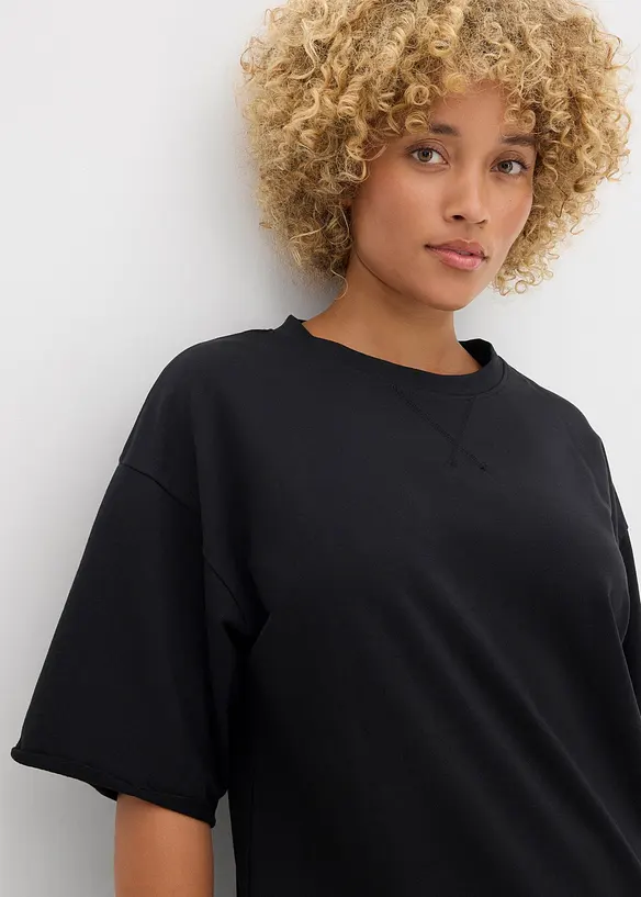 Lang sweatshirt van biologisch katoen, bonprix
