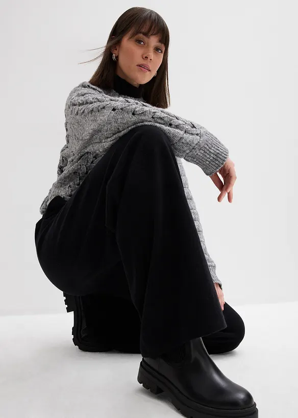Broek van een zachte kasjmiermix, bonprix