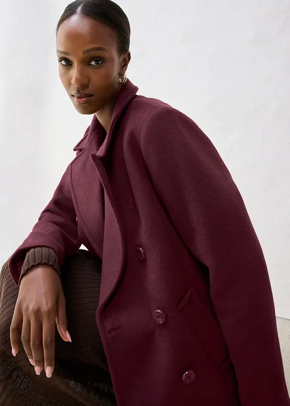 Peacoat in een wolmix, bonprix